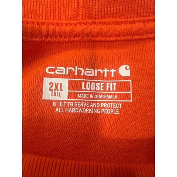 High visibility 2XL tall loose fit carhartt cotton tee men’s work wear - Picture 4 of 5